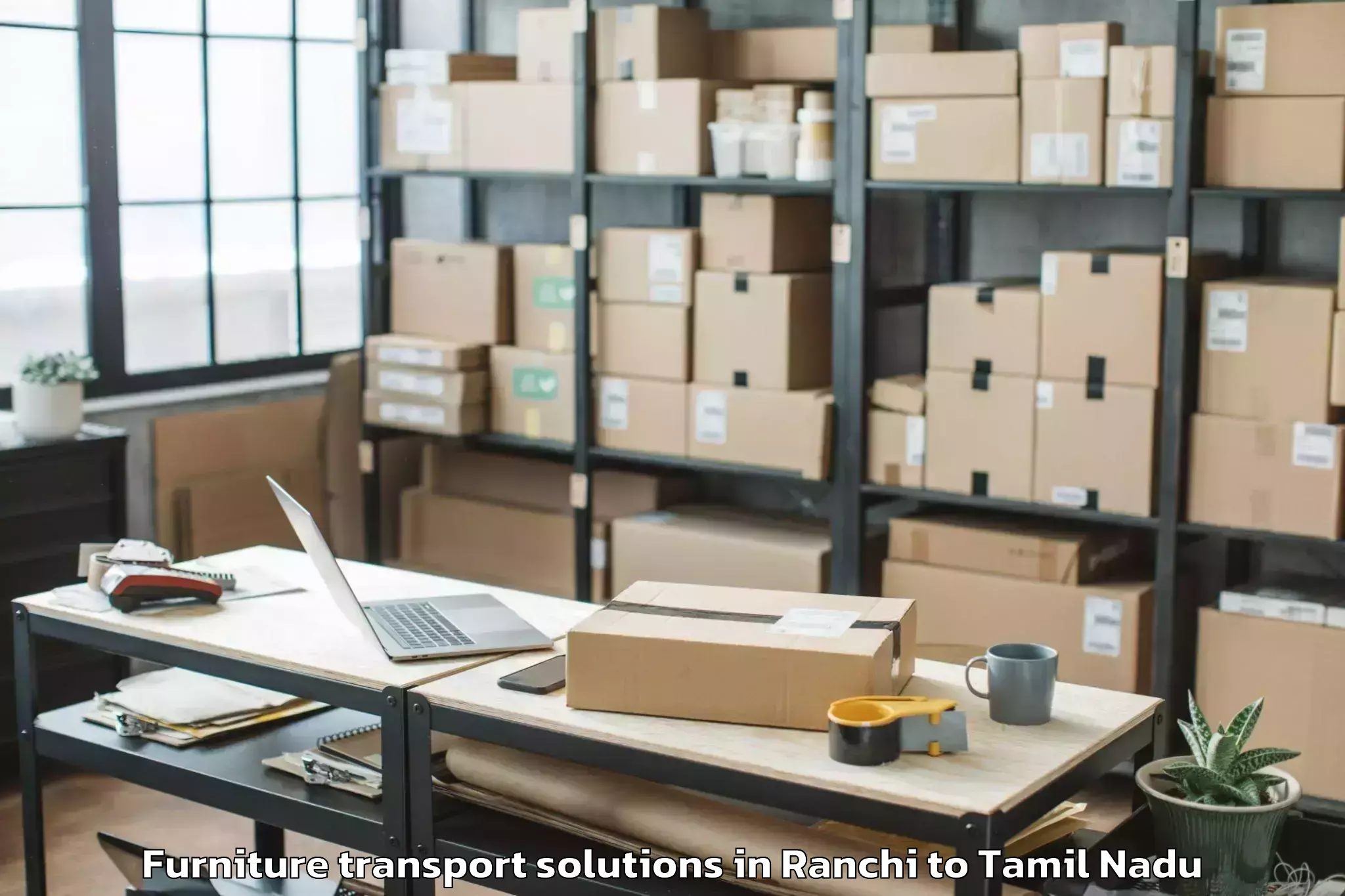 Top Ranchi to Kulithalai Furniture Transport Solutions Available